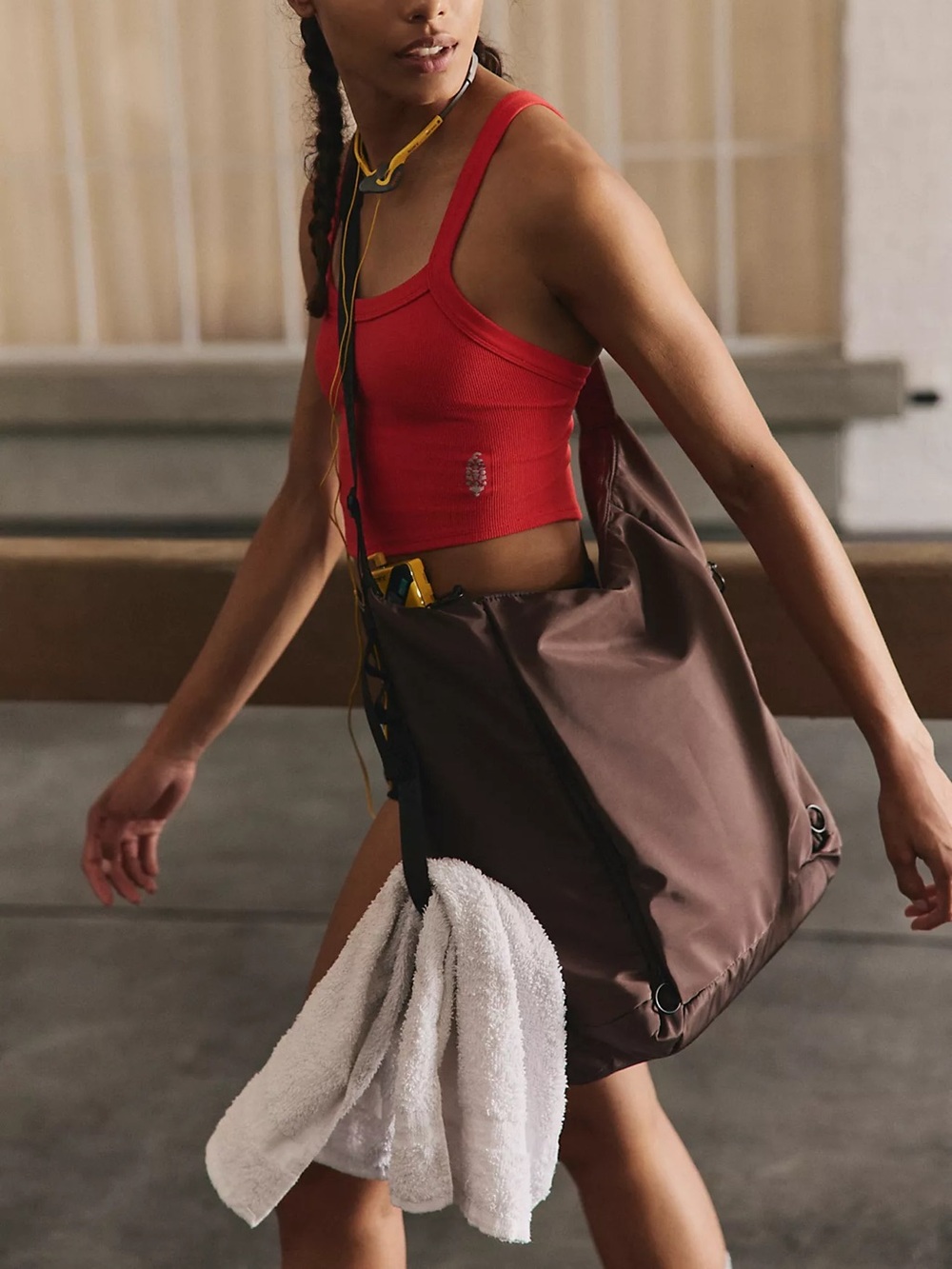 Free people No Time Zones Carryall Tote brown